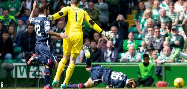 Craig Gordon sends Jackson Irvine tumbling