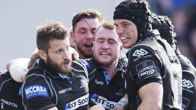 Glasgow Warriors celebrate