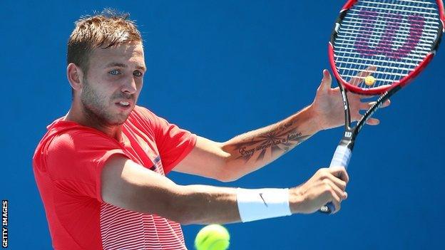 Britain's Dan Evans