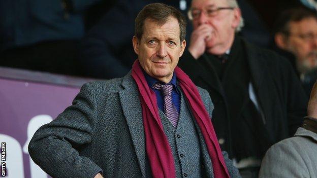 Alastair Campbell in the crowd at a Burnley match