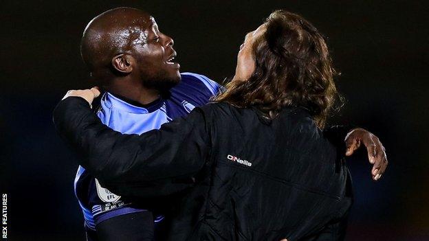 Adebayo Akinfenwa and Gareath Ainsowrth