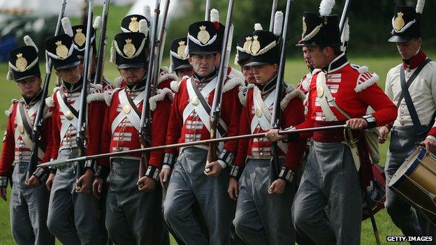 Waterloo re-enactment enthusiasts