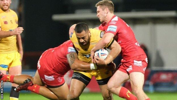 Matt Parcell (right) was also among the try scorers when Hull KR won 26-22 at Castleford in May