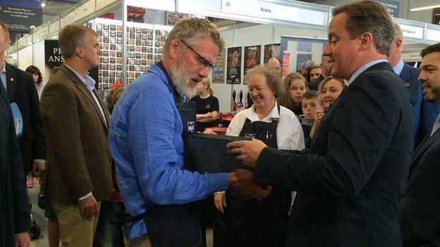 Prime Minister David Cameron at the Royal Welsh Show