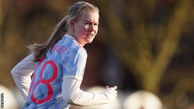Manchester United's Karna Solskjaer makes her debut