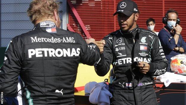 Valtteri Bottas and Lewis Hamilton