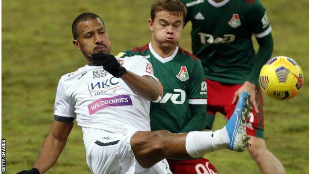 Salomon Rondon playing for CSKA Moscow