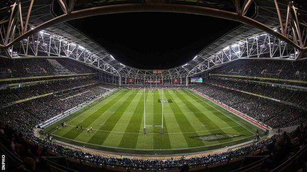 The Aviva Stadium in Dublin would be among the venues for the 2023 Rugby World Cup