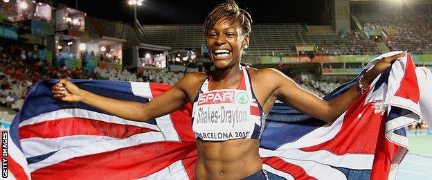 Perri Shakes-Drayton celebrates European bronze in Barcelona in 2010