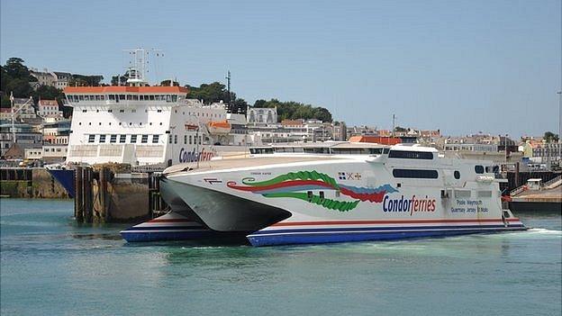 Commodore Clipper and Condor Rapide in Guernsey's St Peter Port Harbour