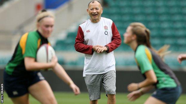 Eddie Jones watches a non-contact game