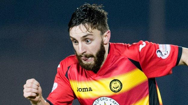 Partick Thistle midfielder Steven Lawless