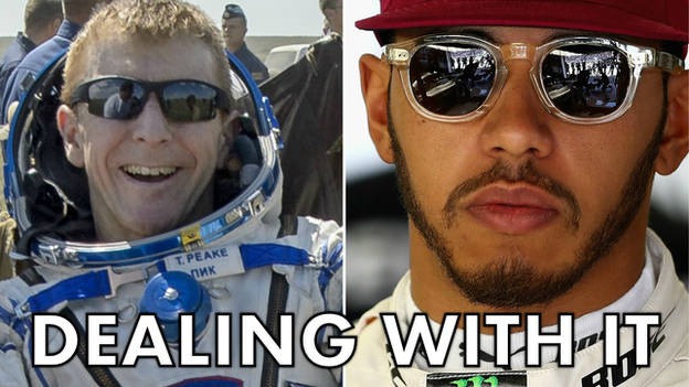 Tim Peake and Lewis Hamilton