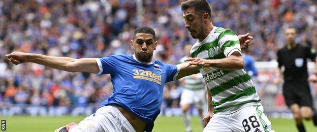 Rangers Leon Balogun and Celtic's Josip Juranovic