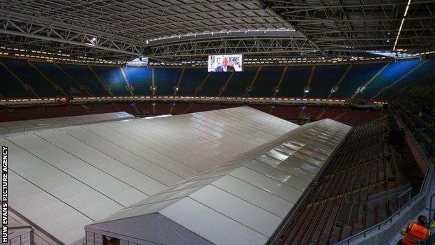 Principality Stadium was transformed into a field hospital in 2020