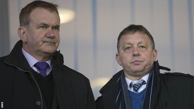 Gordon Dalziel and Billy Davies at St Mirren Park