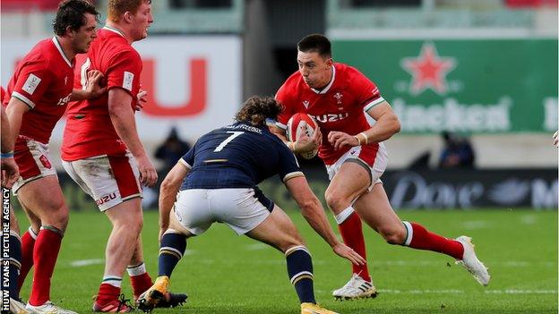 Wales wing Josh Adams has scored 14 tries in 26 internationals