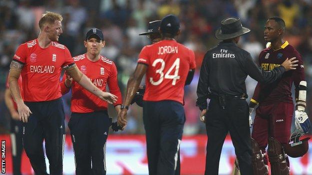 Ben Stokes (left) and Marlon Samuels (right)