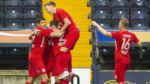 Connah's Quay players celebrating