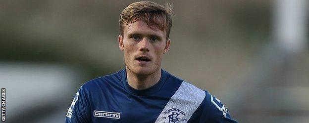 Denny Johnstone in action for Birmingham