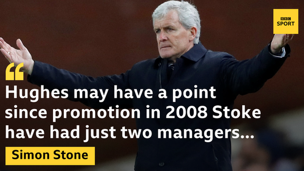 Hughes succeeded Tony Pulis as Stoke manager in 2013