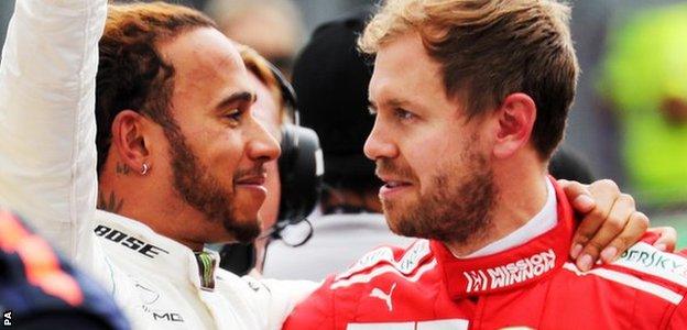 Lewis Hamilton and Sebastian Vettel