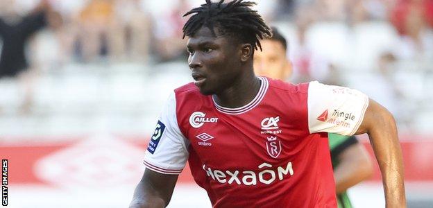 El Bilal Toure in actin for Reims