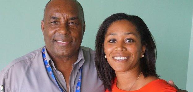 England's first black male and female cricketers, Roland Butcher and Ebony Rainford-Brent, met in the Test Match Special commentary box at the Kensington Oval