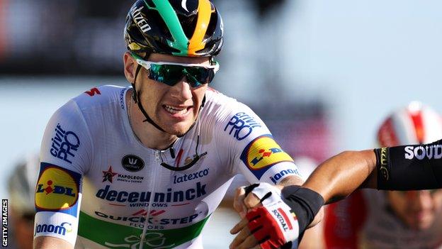 Ireland's Sam Bennett celebrates winning stage 10 of the 2020 Tour De France