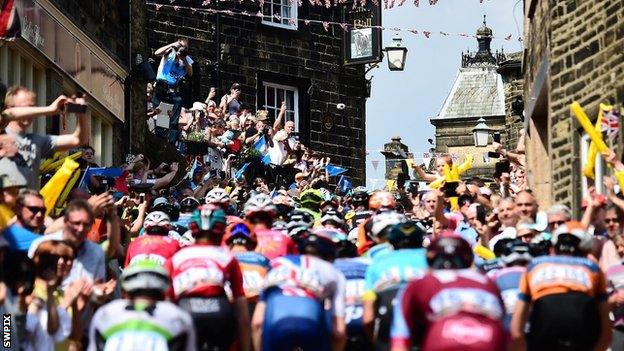 The Tour de Yorkshire goes through Haworth