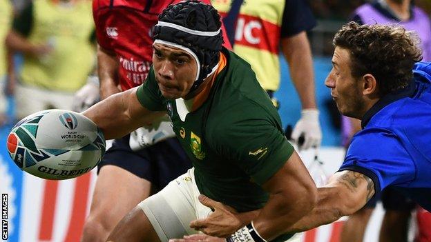 Cheslin Kolbe has scored two tries at the 2019 World Cup