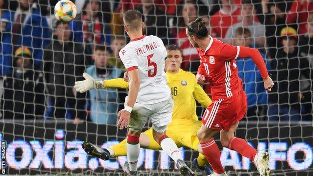 Gareth Bale had two good chances to double Wales' lead after replacing scorer Daniel James