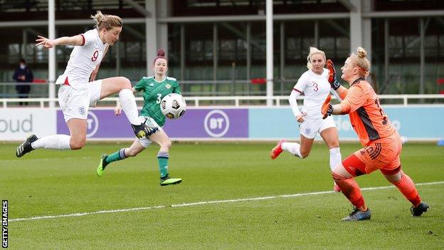 Ellen White scored a hat-trick as England outclassed NI