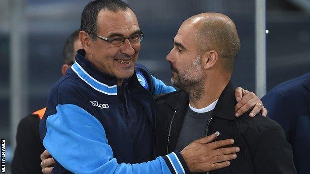 Maurizio Sarri and Pep Guardiola