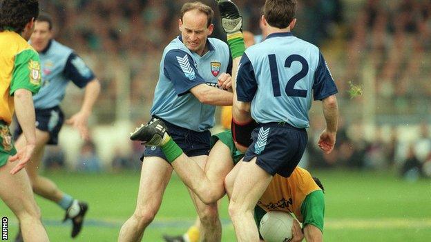 Dublin's Tommy Carr in action against Donegal in the 1993 National League Final