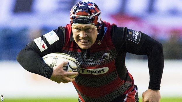 WP Nel in action for Edinburgh