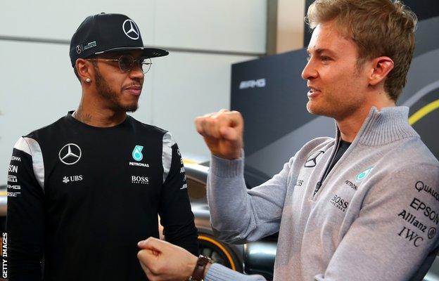 Lewis Hamilton and Nico Rosberg