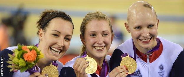 Dani King, Laura Trott and Joanna Roswell