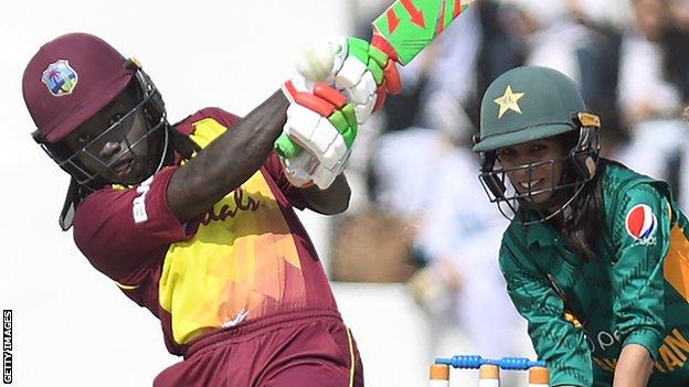 West Indies all-rounder Deandra Dottin in action against Pakistan