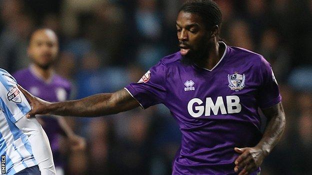 Port Vale midfielder Anthony Grant was the club's player of the year for 2015-16