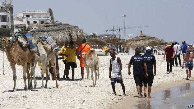 Police on beach