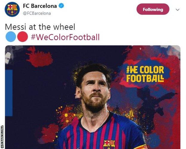 Barcelona tweet