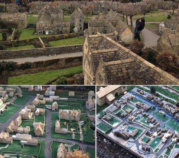 The three different scales of model village