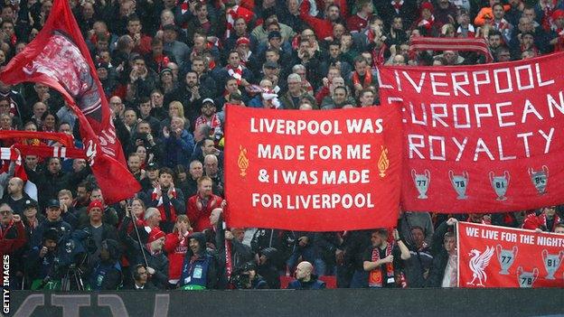 Liverpool fans at Anfield