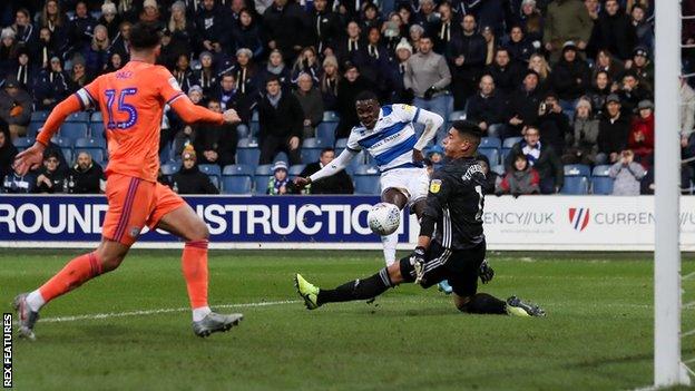 QPR's Bright Osayi-Samuel beats Cardiff goalkeeper Neil Etheridge