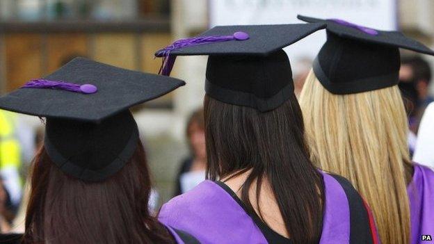 University graduation hats