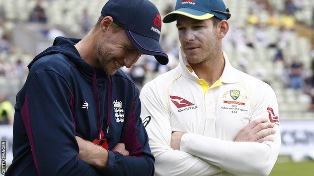 Joe Root and Tim Paine