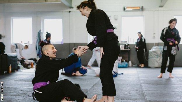 Joanne, co-owner of Enyo Grappling, says you can get fitness and confidence from Brazilian Jiu-Jitsu