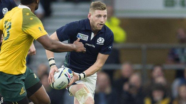 Finn Russell in action against Australia