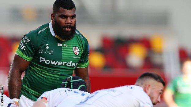 Albert Tuisue in action for London Irish